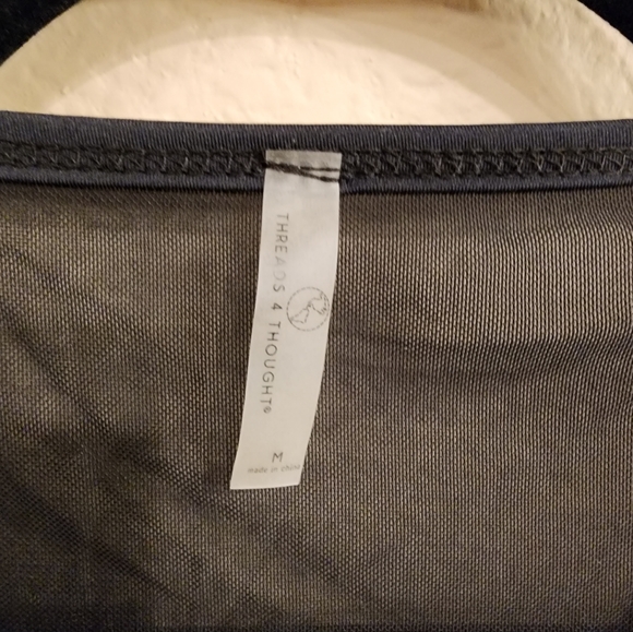 *NWT Threads 4 Thought Black Mesh Roma Muscle Tank Top* - Picture 3 of 8